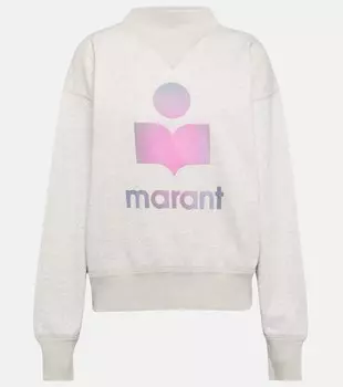 Толстовка Mobyli из джерси с логотипом MARANT ETOILE, белый