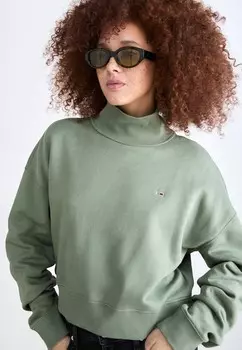 Толстовка MOCK NECK Tommy Jeans, зеленый