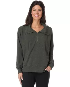 Толстовка Mod-o-doc Long Sleeve Zip Collar Sweatshirt, цвет Heather Everglade