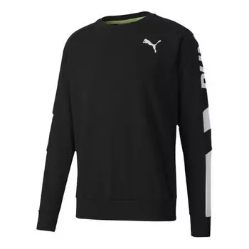 Толстовка modern sports crew round neck pullover black Puma, черный