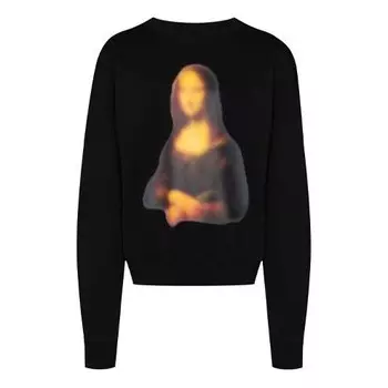 Толстовка mona lisa applique sweat shirt men's black Off-White, черный