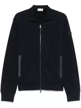 Толстовка Moncler с замшевой отделкой, синий