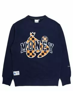 Толстовка MONEY CHECKER APE CREW Money Clothing, цвет navy