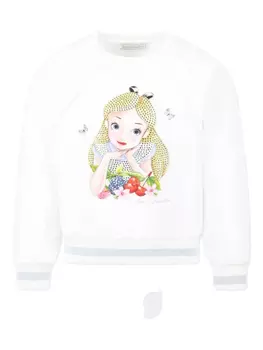 Толстовка Monnalisa Alice, белый