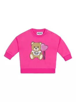Толстовка Moschino Kids с принтом Teddy Bear, розовый