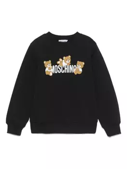 Толстовка Moschino Kids с принтом Teddy Bear, черный