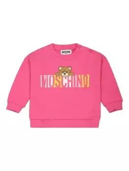 Толстовка Moschino Kids Teddy Bear, розовый