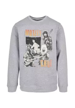 Толстовка MOTLEY CRUE VINTAGE PUNK COLLAGE CREWNECK Merchcode, светло-серый