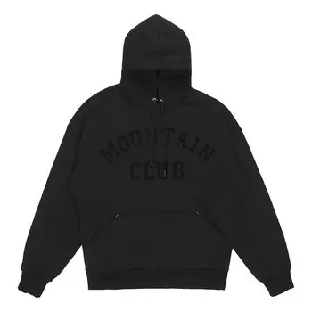Толстовка mountain club hoodie 'black' Converse, черный