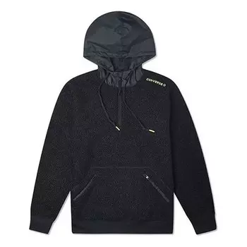 Толстовка mountain club sherpa pullover hoodie 'black' Converse, черный