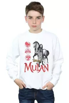 Толстовка «Мулан» в позе лошади из фильма Disney, белый