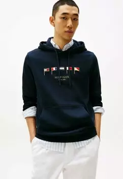 Толстовка MULTI-FLAG EMBROIDERY Tommy Hilfiger, темно-синий