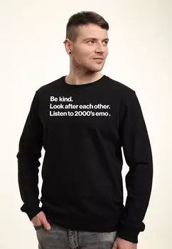 Толстовка MUSIC LISTEN TO 2000 S EMO Henry Tiger, черный