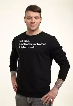 Толстовка MUSIC LISTEN TO EDM Henry Tiger, черный