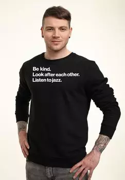 Толстовка MUSIC LISTEN TO JAZZ Henry Tiger, черный