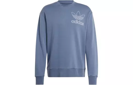 Толстовка мужская Adicolor серая/синяя Adidas Originals, серый/синий