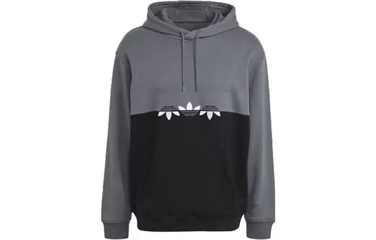 Толстовка мужская ADICOLOR синяя с черными надписями Adidas Originals, синий