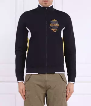 Толстовка мужская Aeronautica Militare на молнии с контрастными вставками, синий