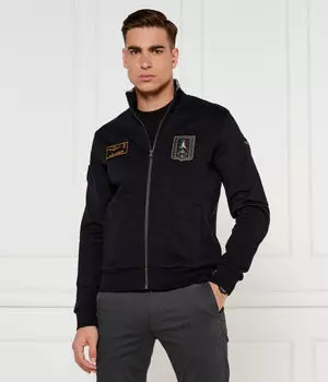 Толстовка мужская Aeronautica Militare с нашивками на молнии, черный