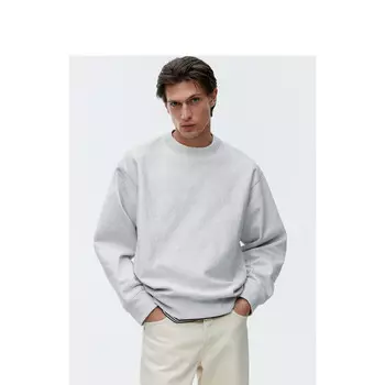 Толстовка мужская Arket с круглым вырезом, светло-серый