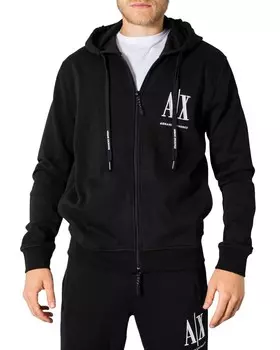 Толстовка мужская Armani Exchange на молнии с капюшоном, черный
