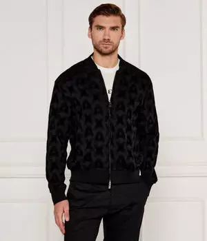 Толстовка мужская Armani Exchange на молнии с принтом, черный