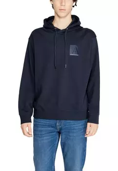 Толстовка мужская Armani Exchange с капюшоном и нашивкой, синий