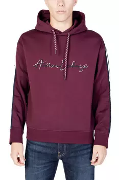 Толстовка мужская Armani Exchange с полосками на рукавах, бордовый