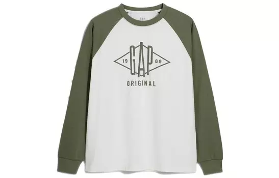 Толстовка мужская белая/зеленая Gap, белый/зеленый