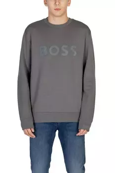 Толстовка мужская BOSS с большим логотипом, серый