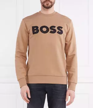 Толстовка мужская Boss с надписью, коричневый