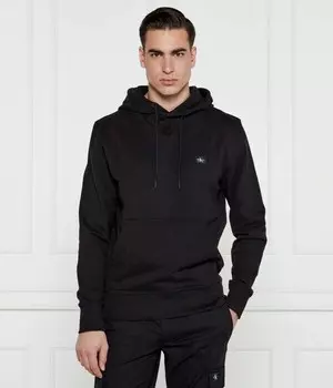 Толстовка мужская Calvin Klein Jeans однотонная с капюшоном, черный