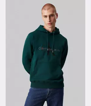 Толстовка мужская Calvin Klein Jeans с капюшоном, зеленый