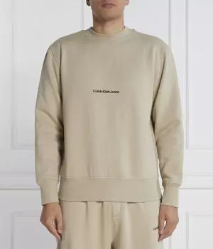 Толстовка мужская Calvin Klein Jeans с круглым вырезом, бежевый