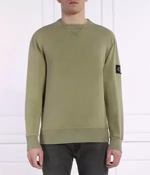 Толстовка мужская Calvin Klein Jeans с нашивкой на рукаве, зеленый