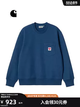 Толстовка мужская Carhartt WIP с буквенной этикеткой, синий