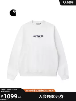 Толстовка мужская Carhartt WIP с буквенным принтом, хаки