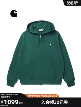 Толстовка мужская Carhartt WIP с капюшоном и логотипом, черный