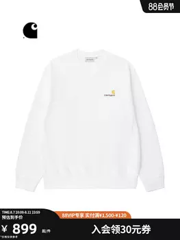 Толстовка мужская Carhartt WIP с вышитым логотипом и круглым вырезом, золотой