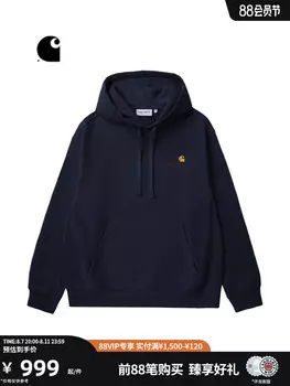 Толстовка мужская Carhartt WIP с вышитым логотипом и капюшоном, черный