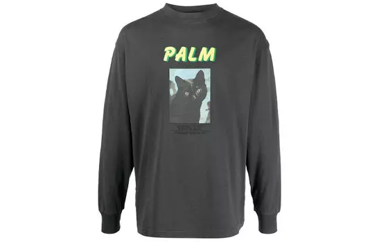 Толстовка мужская цементно-черная Palm Angels, черный