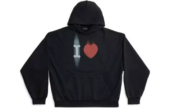 Толстовка мужская черная Balenciaga, черный