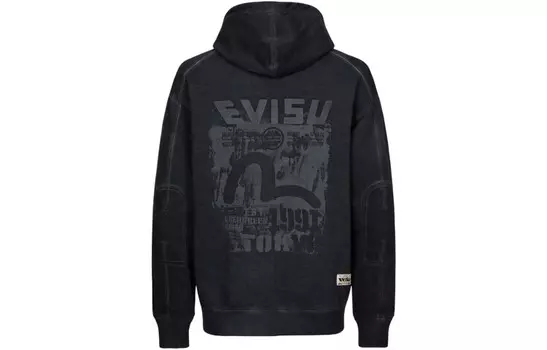 Толстовка мужская черная Evisu, черный