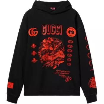 Толстовка мужская черная Gucci, черный