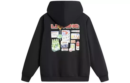 Толстовка мужская черная Lining, черный
