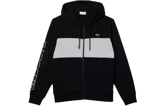 Толстовка мужская черная/серая Lacoste, черный