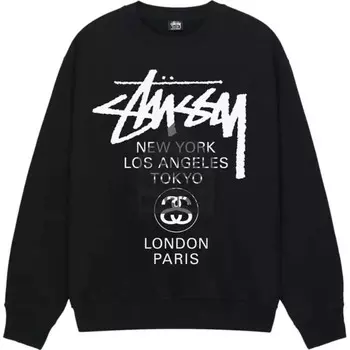Толстовка мужская черная Stussy, черный