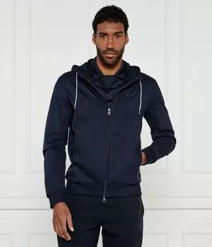 Толстовка мужская Ea7 хлопковая на молнии, синий