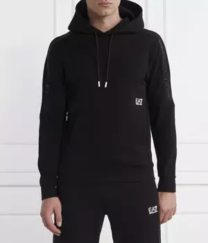 Толстовка мужская Ea7 Regular Fit с карманами, черный
