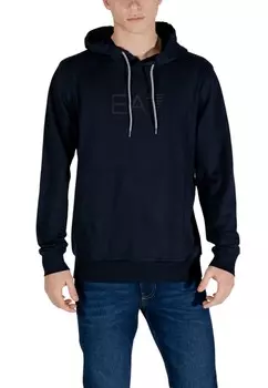 Толстовка мужская EA7 с капюшоном, темно-синий